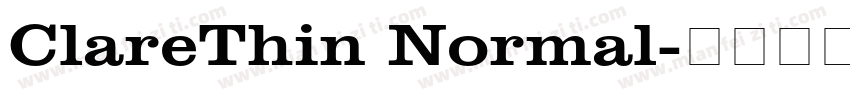 ClareThin Normal字体转换